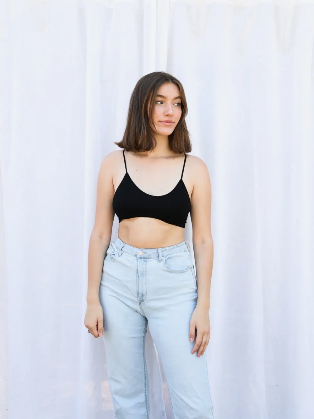 Black Spaghetti Strap Bralette